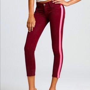 Hudson Lou Lou Tuxedo Stripe Crop Skinny Jeans In Manson | Size 26